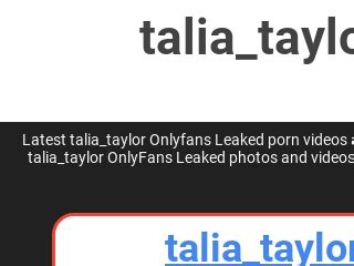 talia taylor only fans|refactored